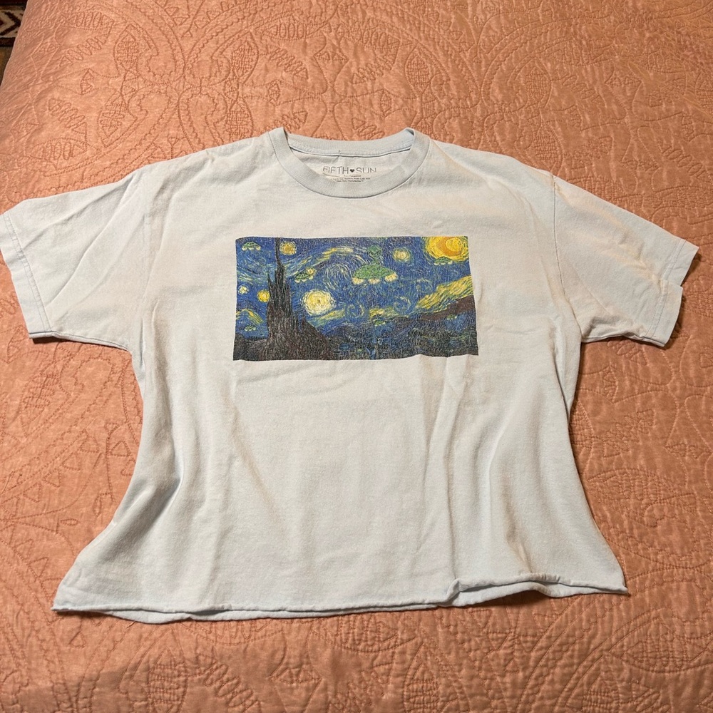 Starry Night Alien Graphic T-Shirt